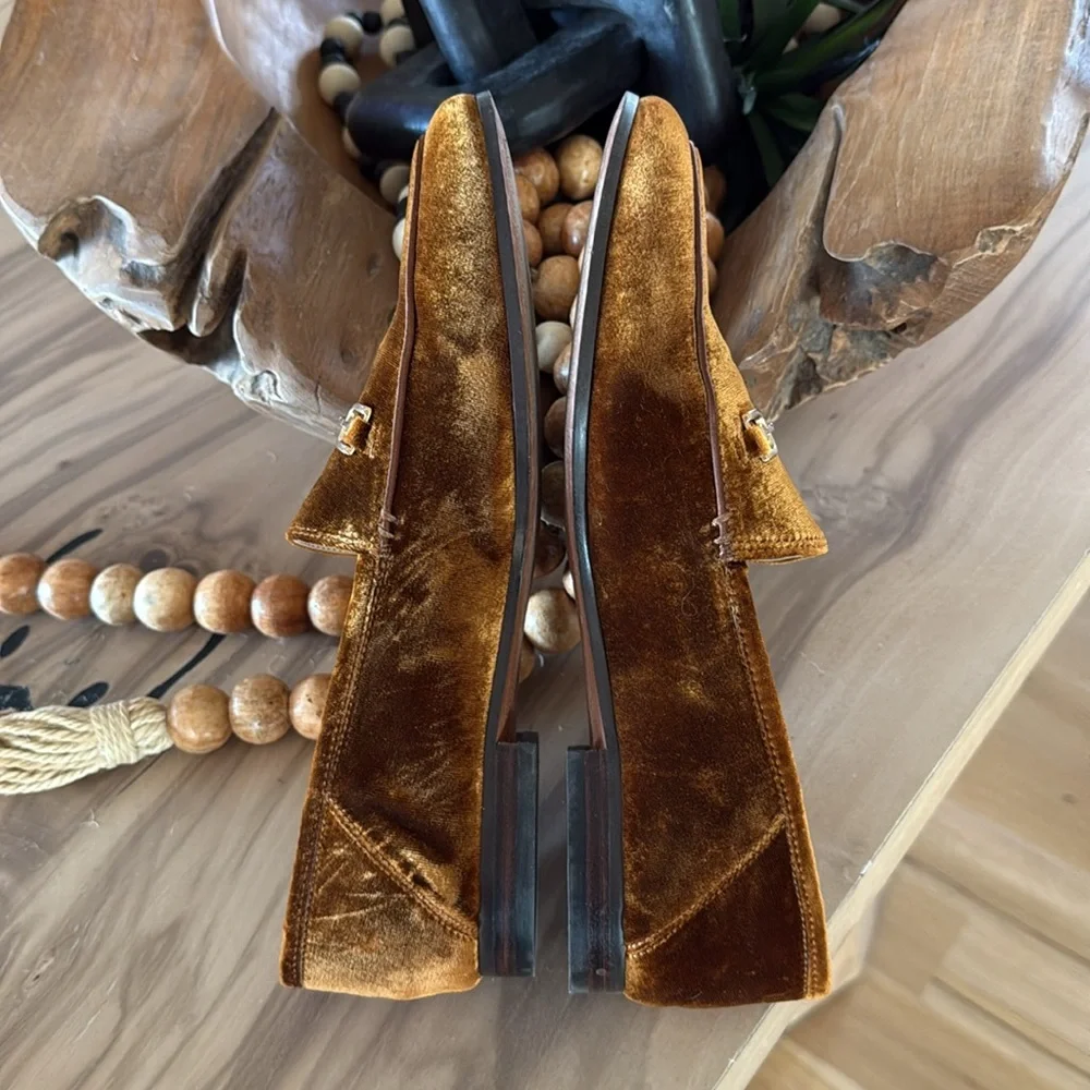 Sam Edelman Loraine Cocoa Bronze Velvet Flat